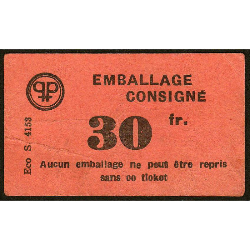 42 - Lorette - Prisunic - Consigne 30 francs - Etat : TTB