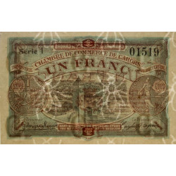 Cahors (Lot) - Pirot 35-19 - 1 franc - Série I - 21/04/1917 - Etat : SUP+