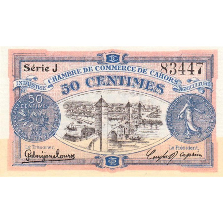 Cahors (Lot) - Pirot 35-21 - 50 centimes - Série J - 07/11/1918 - Etat : NEUF