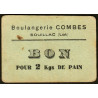 46 - Souillac - Boulangerie Combes - Bon pour 2 kgs de pain - Etat : TTB