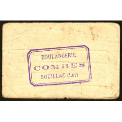 46 - Souillac - Boulangerie Combes - Bon pour 2 kg. de pain - Etat : TB