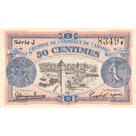 Cahors (Lot) - Pirot 35-21 - 50 centimes - Série J - 07/11/1918 - Etat : SUP