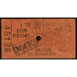 58 - Nevers - Docks de Nevers - Valeur 25 timbres - Type 1 - Etat : SUP
