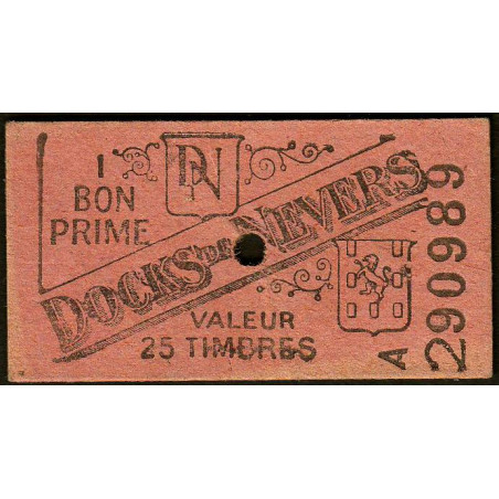 58 - Nevers - Docks de Nevers - Valeur 25 timbres - Type 5 - Etat : SUP