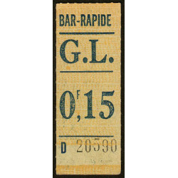 75 - Paris - Galerie Lafayette - Bar rapide 0,15 franc - Etat : SPL