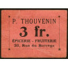 75 - Paris - Epicerie, Fruiterie - Rue du Borrégo - 3 francs - Etat : TTB
