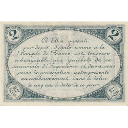 Angoulême - Pirot 9-12 - 2 francs - 2ème série - 15/01/1915 - Etat : SUP