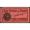 75 - Paris - Les Docks Parisiens - Ticket 2 primes - 1e type - Etat : SUP+