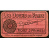 75 - Paris - Les Docks Parisiens - Ticket 2 primes - 2e type - Etat : SUP