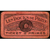 75 - Paris - Les Docks Parisiens - Ticket 2 primes - 3e type - Etat : TB