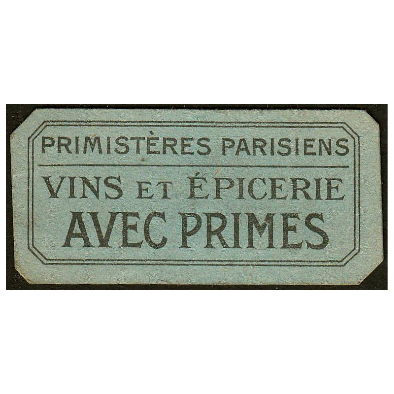 75 - Paris - Primistère Parisien - Bon pour 2 primes - Etat : SUP