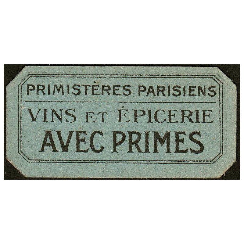 75 - Paris - Primistère Parisien - Bon pour 2 primes - Etat : SPL