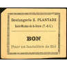 82 - St-Nicolas de la Grave - Boul. E. Plantade - Bon pour 1 hectolitre de blé - 1920 - Etat : SPL