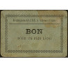 82 - Valence d'Agen - Boulangerie Galtié - Bon pour un pain long - 1920/1930 - Etat : TB-