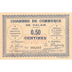 Calais - Pirot 36-1 - 50 centimes - Sans série - 22/08/1914 - Etat : SPL