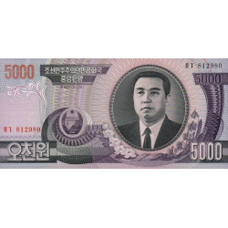 Corée du Nord - Pick 46b - 5'000 won - 2002 - Etat : NEUF