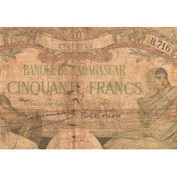 Madagascar - Pick 38c - 50 francs - 1948 - Etat : B-