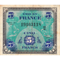 VF 17-02 - 5 francs série 2 - Drapeau - 1944 - Etat : TB+