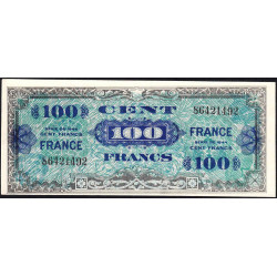 VF 25-01 - 100 francs - France - 1944 (1945) - Variété impression inclinée du recto - Etat : SPL