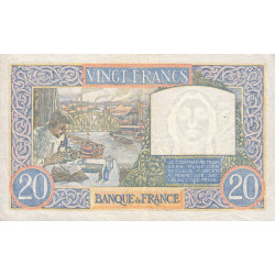 F 12-20 - 04/12/1941 - 20 francs - Science et Travail - Série R.6714 - Etat : TTB
