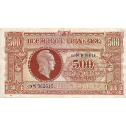 VF 11-02 - 500 francs - Marianne - 1945 - Série 60M - Etat : TB+