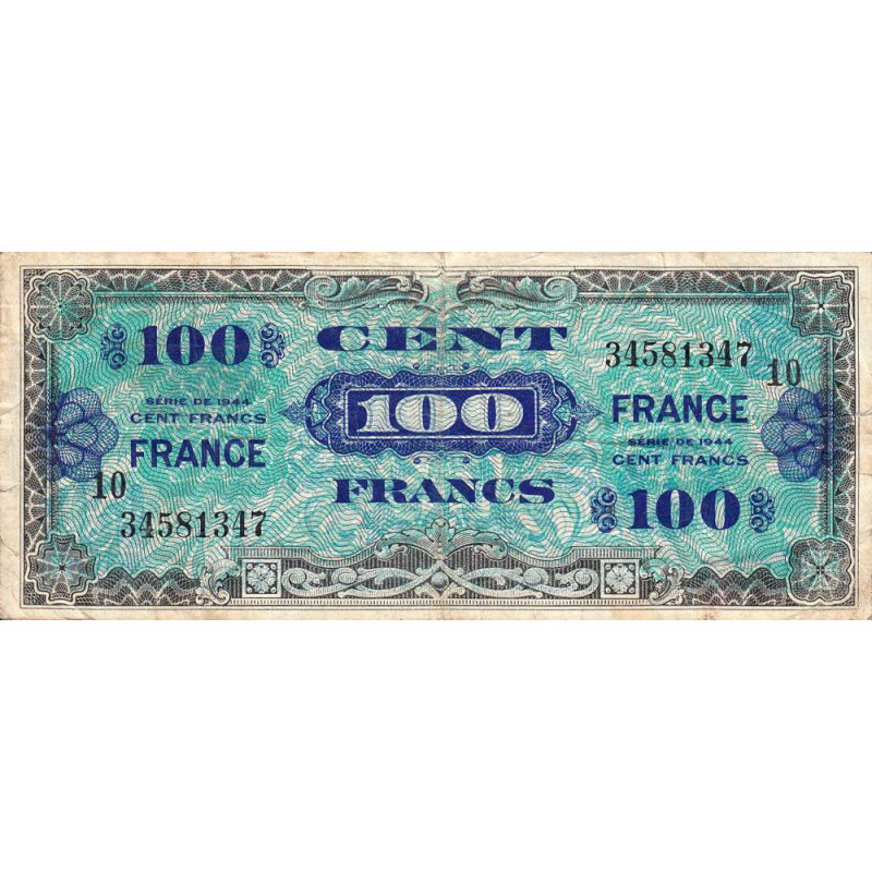 VF 25-10 - 100 francs - France - 1944 (1945) - Série 10 - Etat : TB