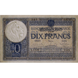 Maroc - Pick 17b - 10 francs - Série L.1727 - 06/03/1941 - Etat : SUP