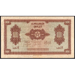 Maroc - Pick 28_2 - 1'000 francs - Série T.84 - 01/08/1943 - Etat : TTB-