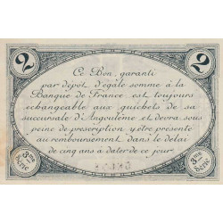 Angoulême - Pirot 9-18 - 2 francs - 3ème série - 15/01/1915 - Etat : SUP