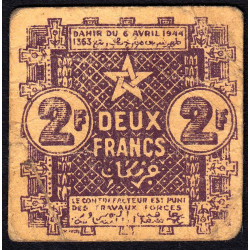 Maroc - Pick 43 - 2 francs - 06/04/1944 - Etat : TB
