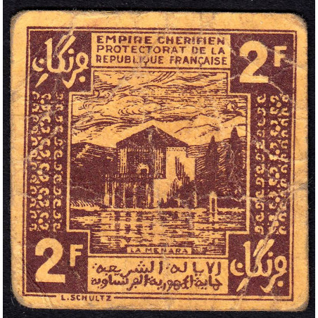 Maroc - Pick 43 - 2 francs - 06/04/1944 - Etat : TB