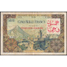 Maroc - Pick 51 - 50 dirhams sur 5'000 francs - Série V.528 - 1953 (1959) - Etat : TB