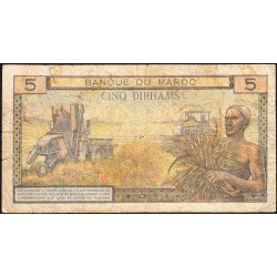 Maroc - Pick 53a - 5 dirhams - Série N.11 - 1960 - Etat : TB-
