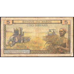 Maroc - Pick 53f - 5 dirhams - Série T.43 - 1969 - Etat : TB-