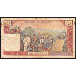 Maroc - Pick 54a - 10 dirhams - Série U.2 - 1960 - Etat : TB-