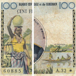 Cameroun - Afrique Equatoriale - Pick 1e - 100 francs - Série A.32 - 1961 - Etat : TB