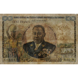 Cameroun - Afrique Equatoriale - Pick 1e - 100 francs - Série A.32 - 1961 - Etat : TB