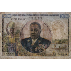 Cameroun - Afrique Equatoriale - Pick 1e - 100 francs - Série G.32 - 1961 - Etat : TB-