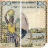Cameroun - Afrique Equatoriale - Pick 2 - 100 francs - Série G.33 - 1961 - Etat : AB