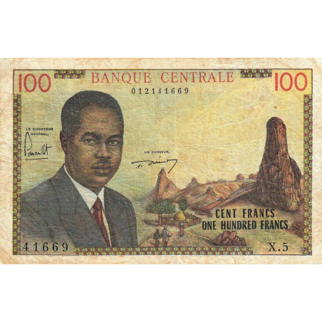 Cameroun - Pick 10 - 100 francs - Série X.5 - 1962 - Etat : TB-