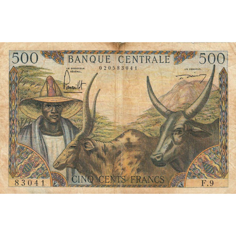 Cameroun - Pick 11_2 - 500 francs - Série F.9 - 1962 - Etat : TB