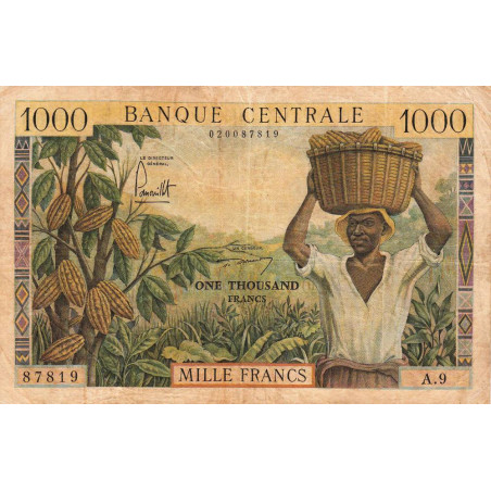 Cameroun - Pick 12a - 1'000 francs - Série A.9 - 1962 - Etat : TB-