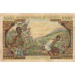 Cameroun - Pick 12a - 1'000 francs - Série A.9 - 1962 - Etat : TB-