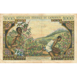 Cameroun - Pick 12b - 1'000 francs - Série J.12 - 1962 - Etat : TB