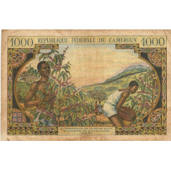 Cameroun - Pick 12b - 1'000 francs - Série Z.16 - 1962 - Etat : B+