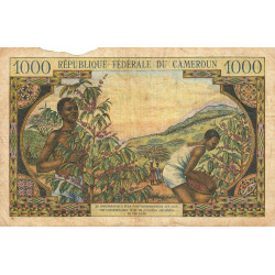 Cameroun - Pick 12b - 1'000 francs - Série Y.18 - 1962 - Etat : AB à B-