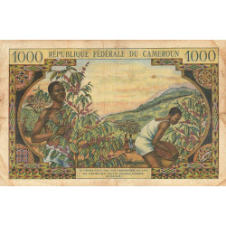 Cameroun - Pick 12b - 1'000 francs - Série O.19 - 1962 - Etat : B+