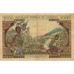 Cameroun - Pick 12b - 1'000 francs - Série X.22 - 1962 - Etat : TB