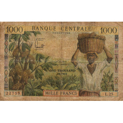 Cameroun - Pick 12b - 1'000 francs - Série L.25 - 1962 - Etat : AB