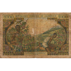 Cameroun - Pick 12b - 1'000 francs - Série L.25 - 1962 - Etat : AB